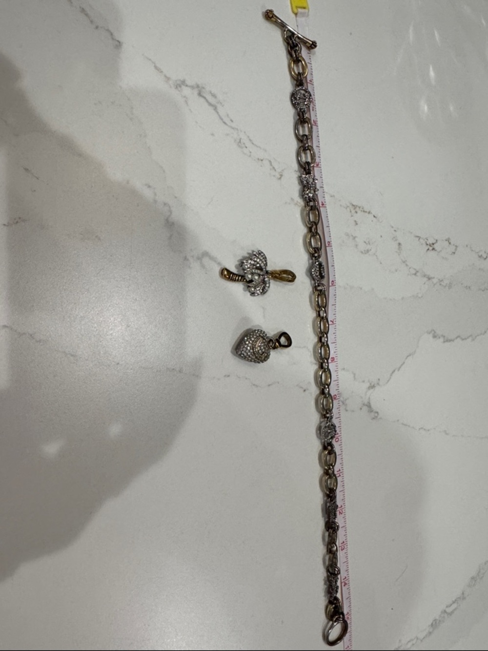 Juicy Couture 16” choker necklace and 2 charms